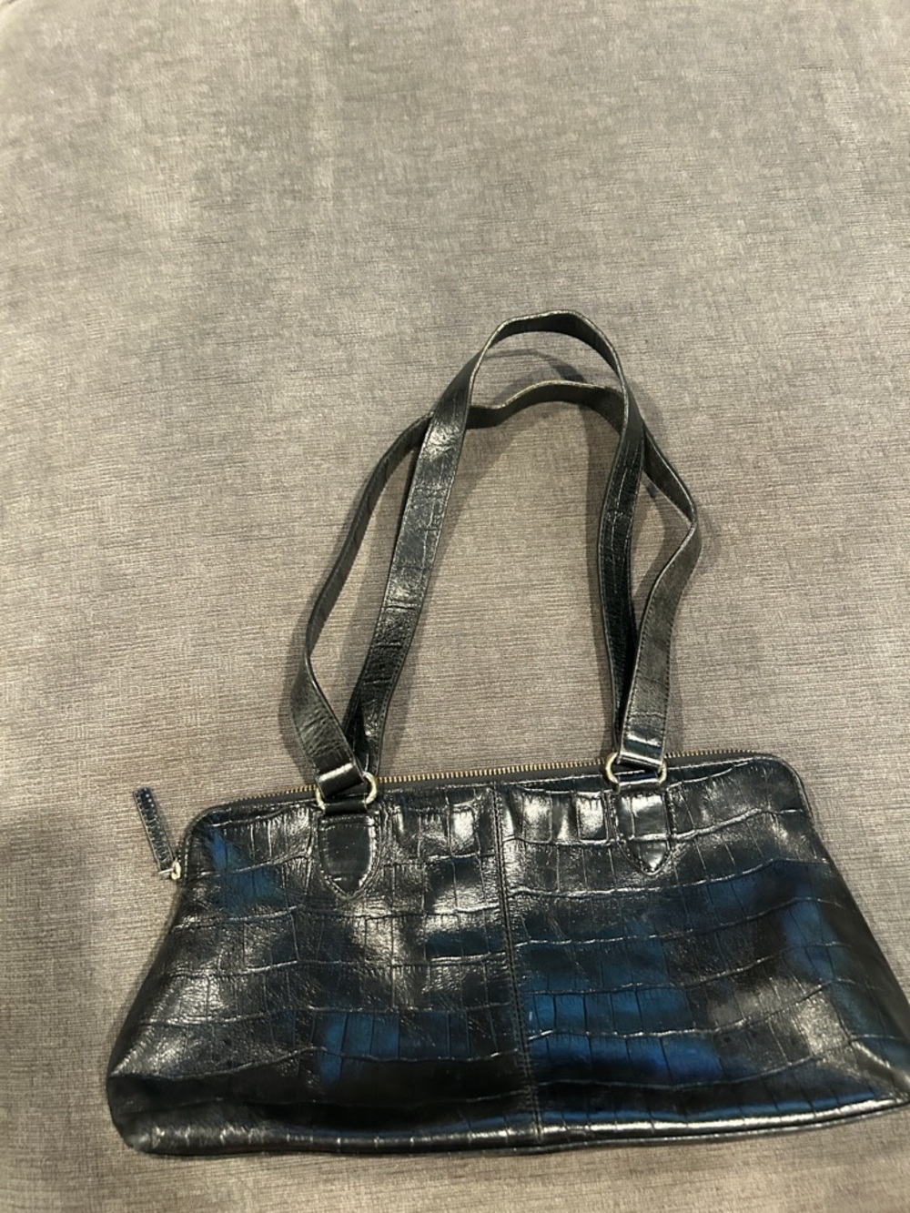BANANA REPUBLIC CROC COWLEATHER HANDBAG